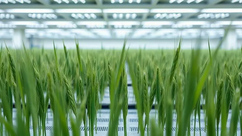 Blé indoor : benchmark 1,5 kg/m² en ferme verticale
