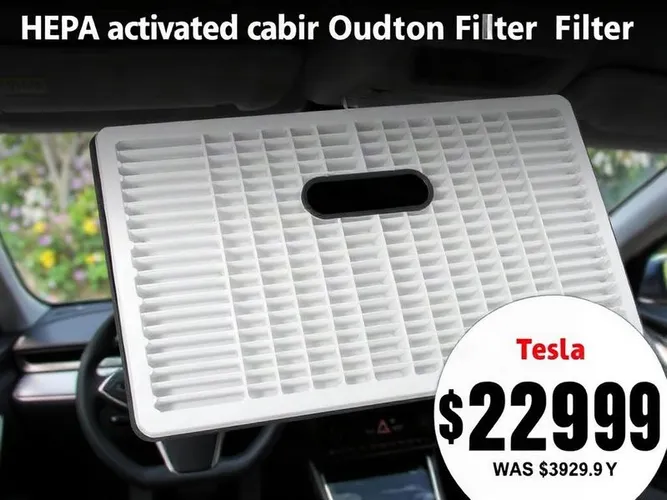 HEPA activated-carbon cabin filter for Tesla Model 3/Y at $22.99 (was $39.99)